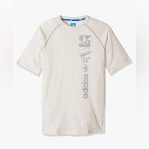 Adidas Originals Cream Logo T-Shirt - Size Medium